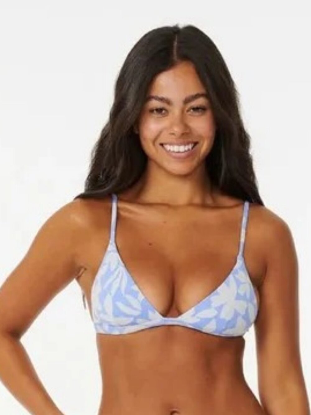 Rip Curl Holiday Tropics Triangle Bikini Top Mid Blue